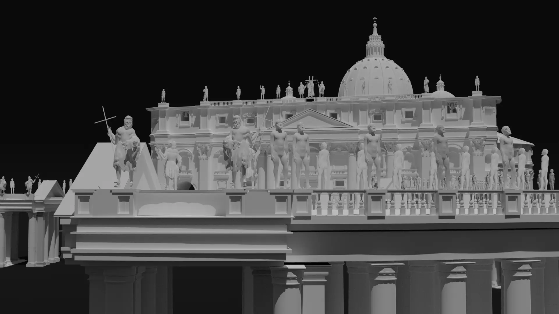 Atrium — wireframe facciata