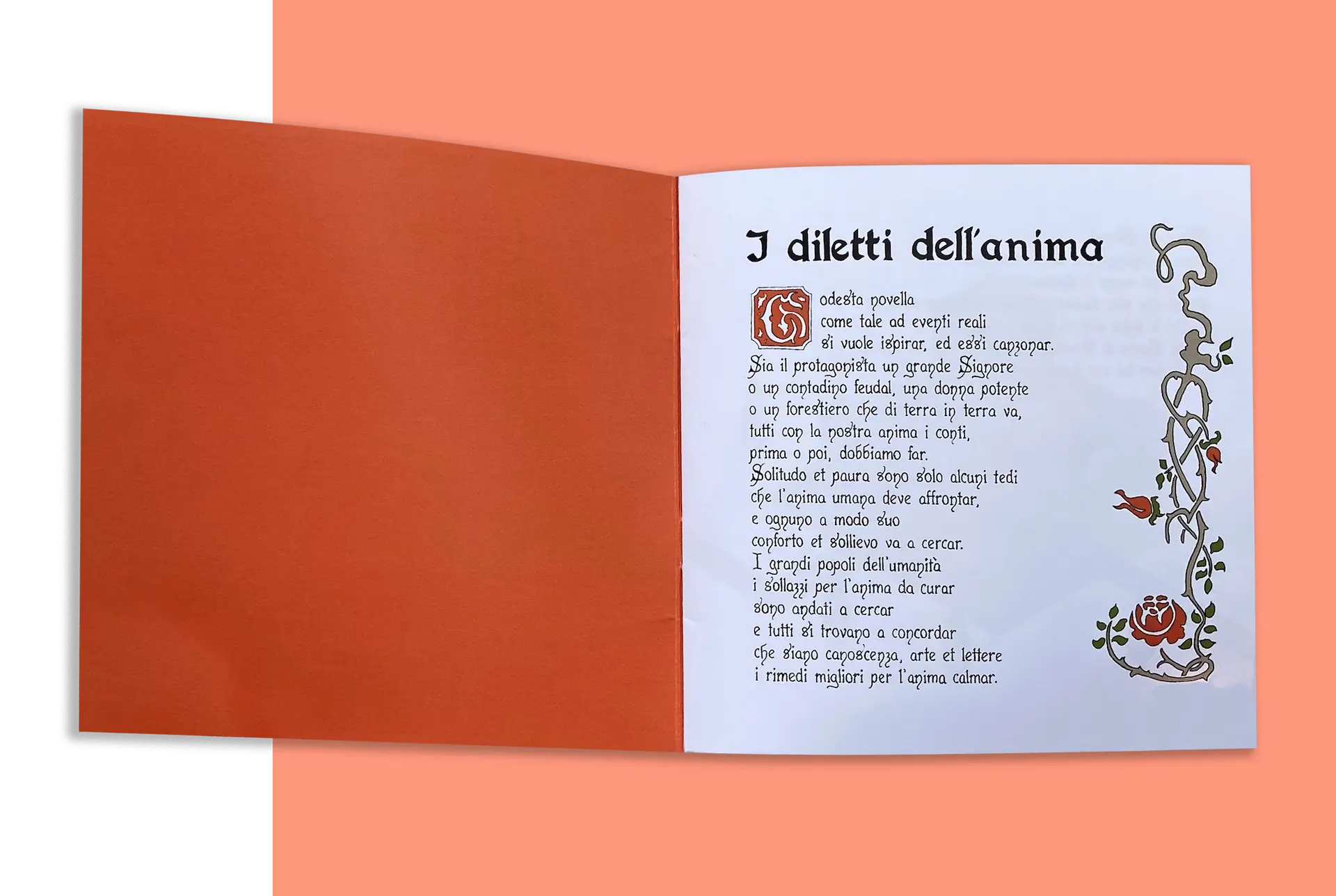 I diletti dell'anima — Apertura